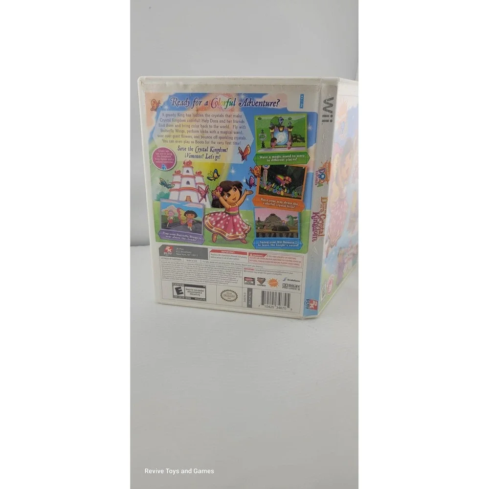 Dora the Explorer Dora Saves the Crystal Kingdom‎ (Wii, 2008) Game & Case Tested